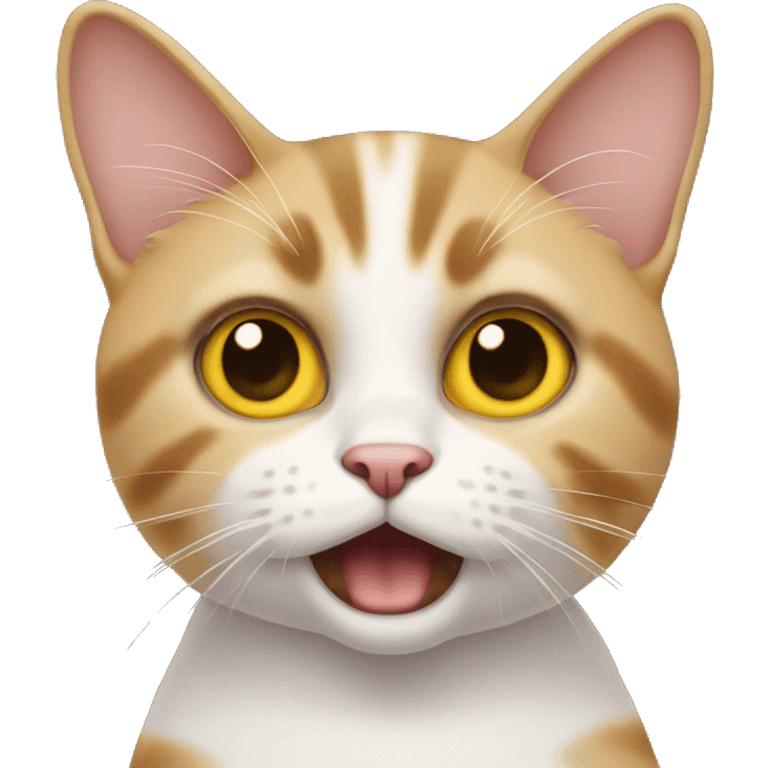 Shocked with raised eyebrows cat emoji  emoji