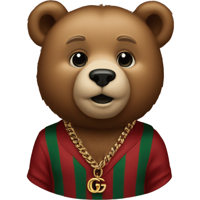 Bear wearing Gucci  emoji