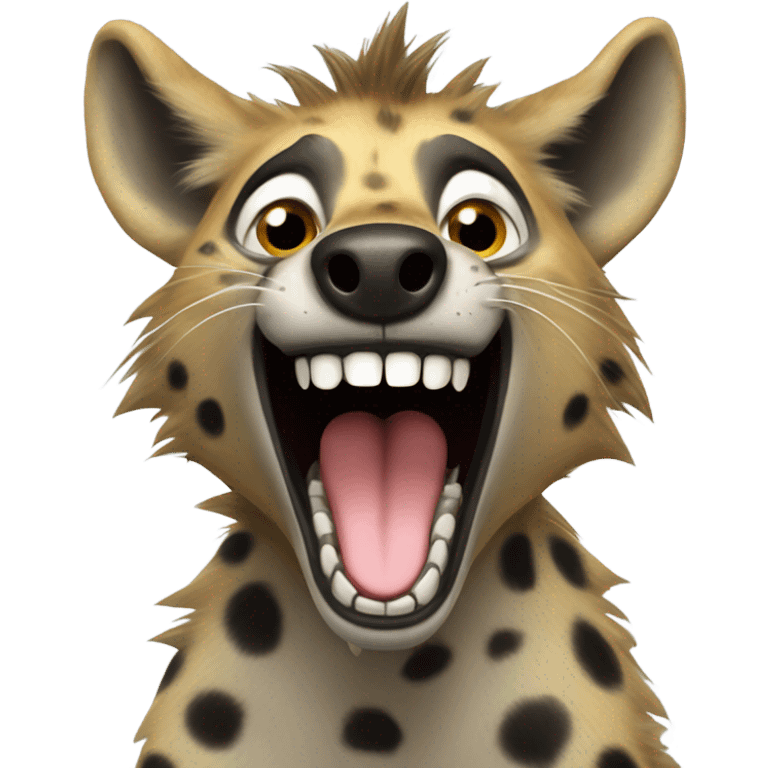 Laughing hyena emoji