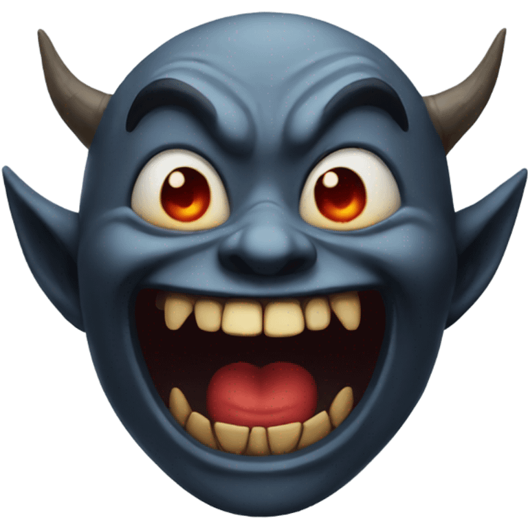 scary demon smiling emoji