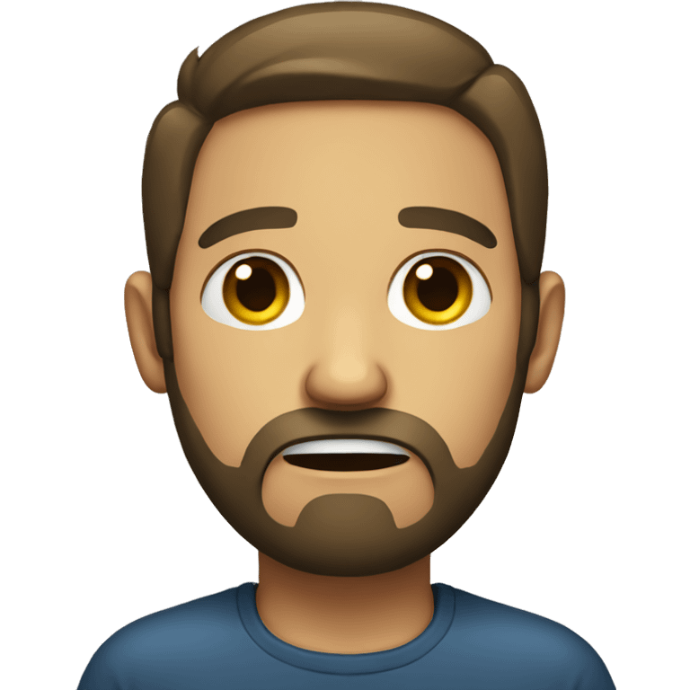 Crying male portrait with beard emoji