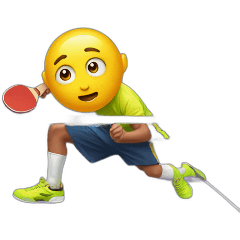 table tennis player beaten by kid emoji