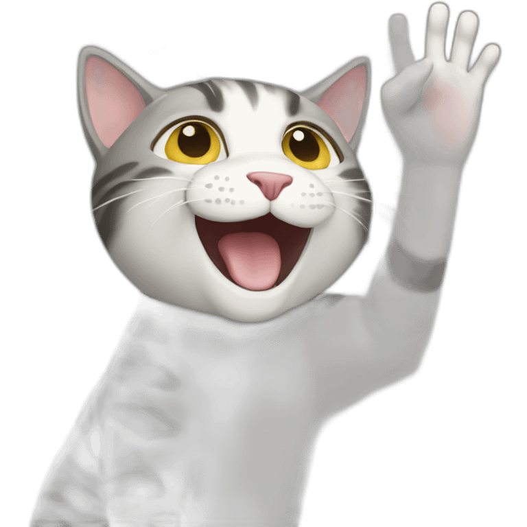 Cat high five  emoji