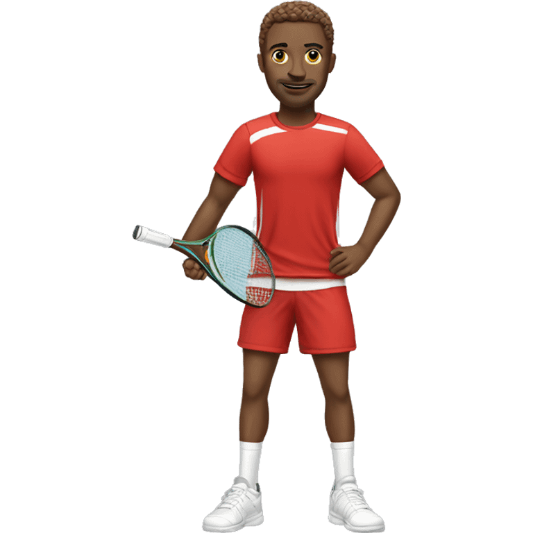 tenis player whith red t-shirt emoji