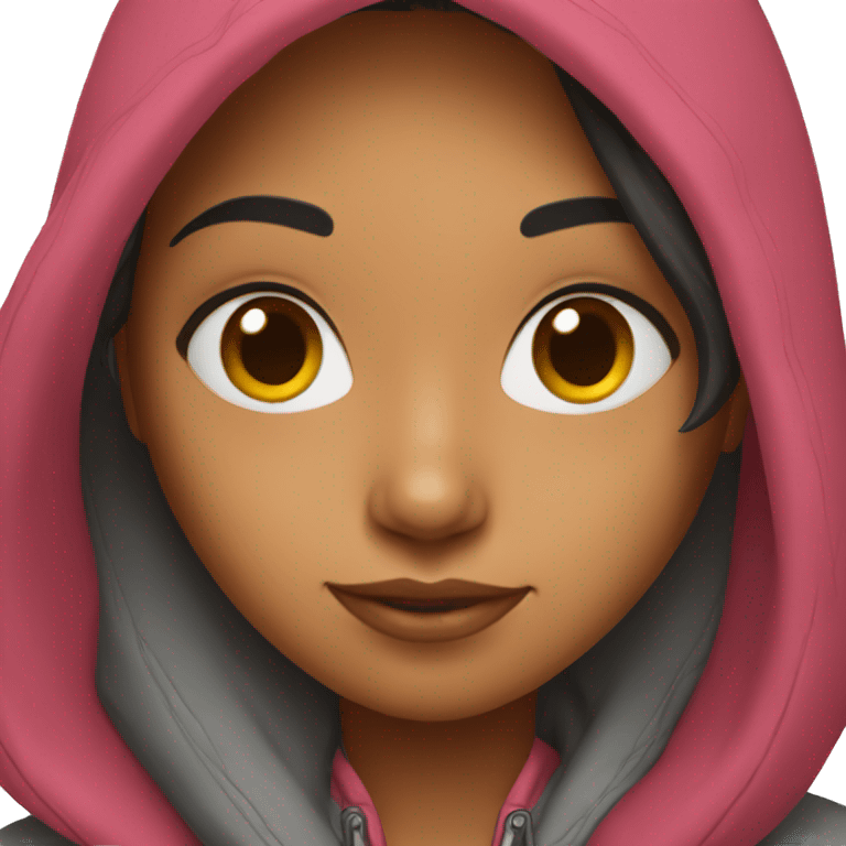 an indian american girl in a hoodie emoji