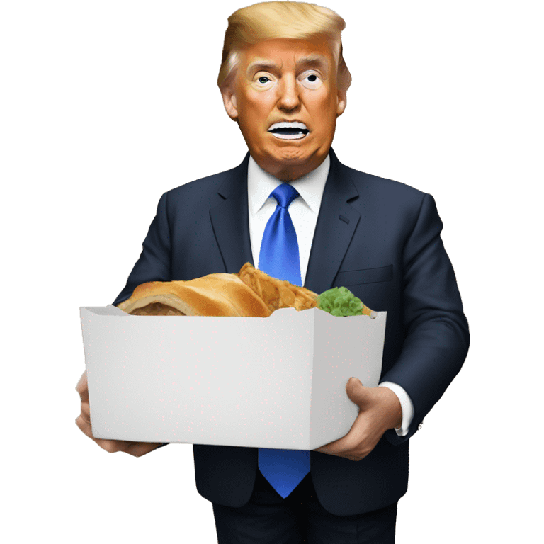 Trump giving food emoji