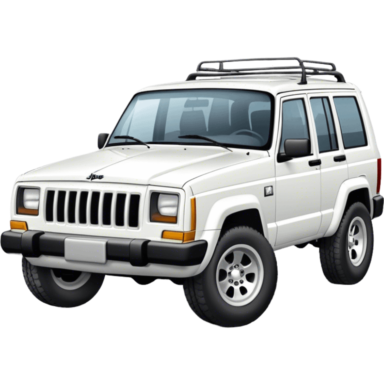 White jeep cherokee xj emoji