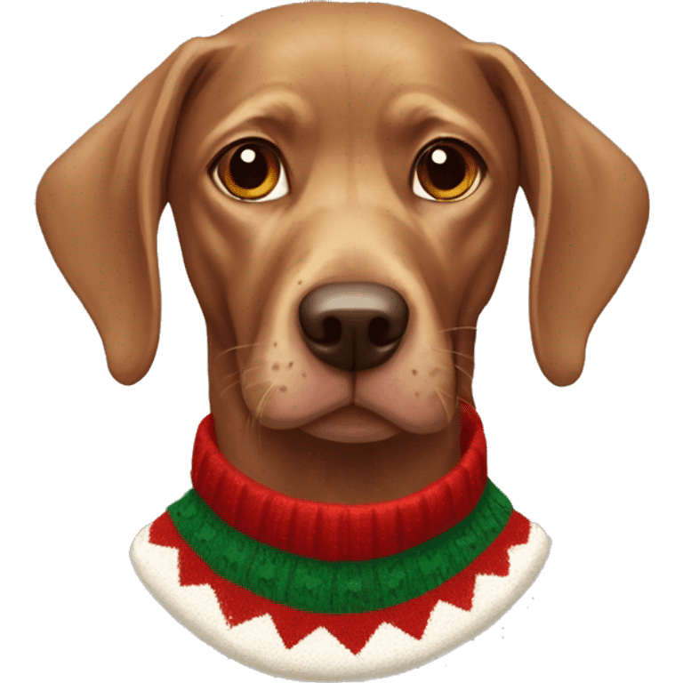 Magyar viszla in christmas Sweater  emoji