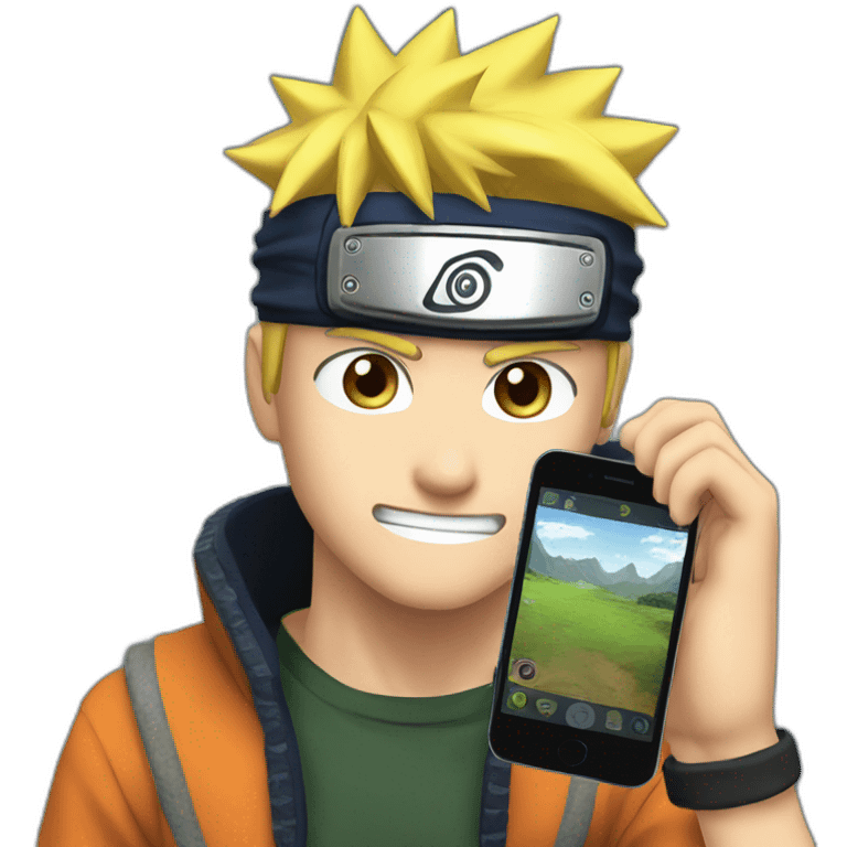 naruto-with-phone emoji