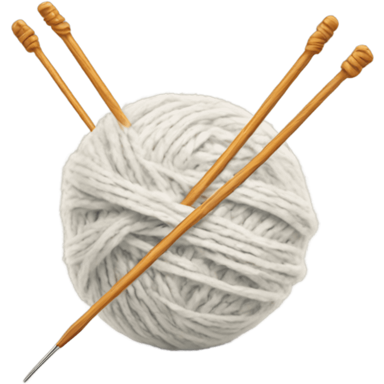 ball of yarn with two knitting needles emoji