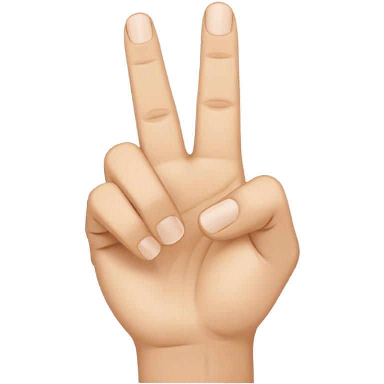 hand with thumb, index and middle fingers raised emoji