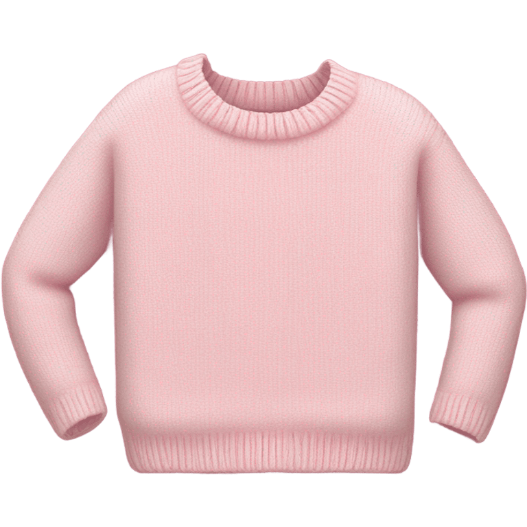 Pink and White cropped oversize wool sweater, isolated emoji