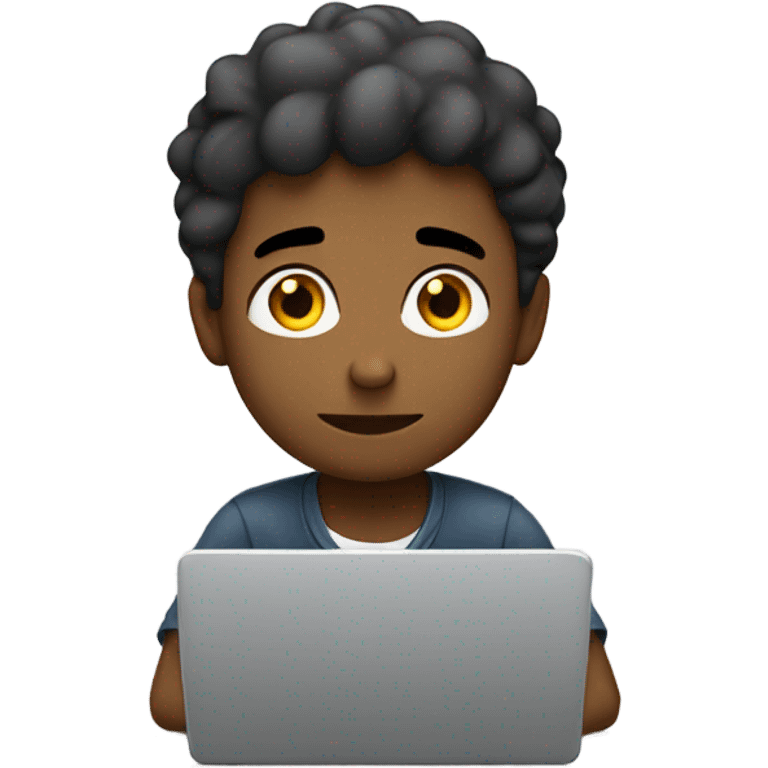 a boy with laptop sm emoji