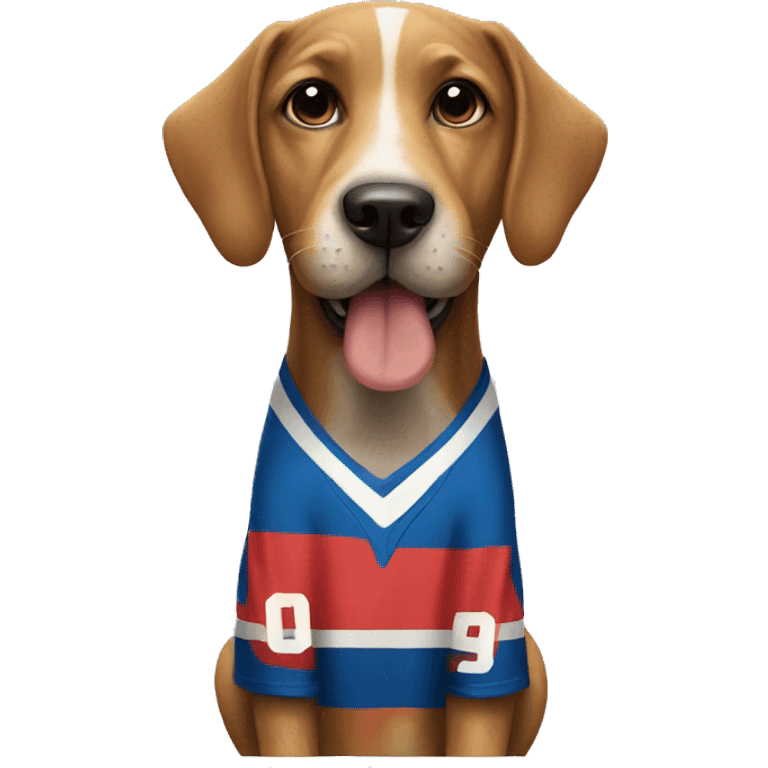 Dog wearing a jersey  emoji