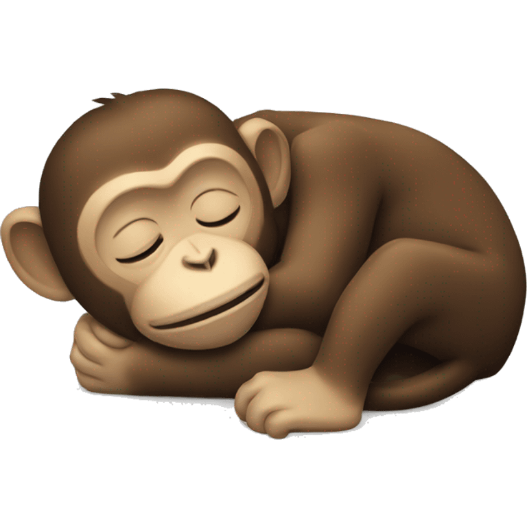 a monkey sleeping  emoji