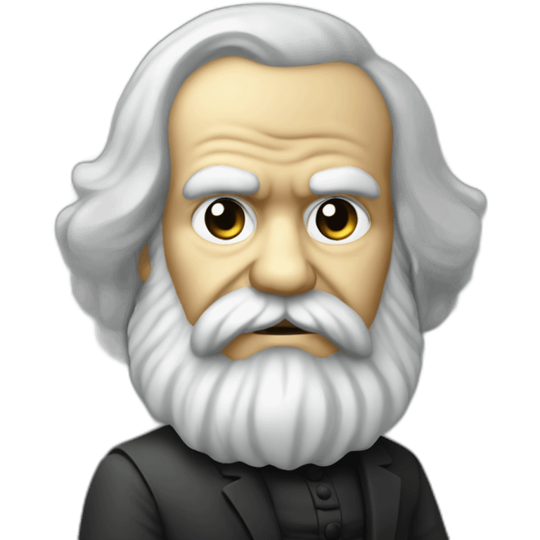 karl marx looks at the smartphone emoji