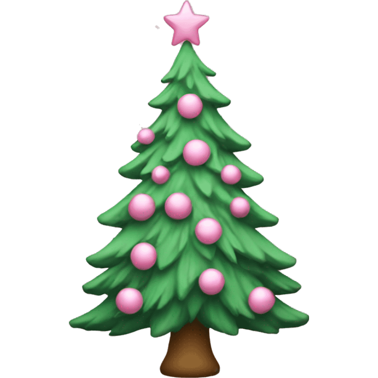 light pink christmas tree emoji