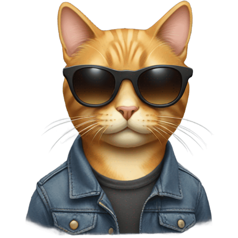 Cat with sunglasses emoji