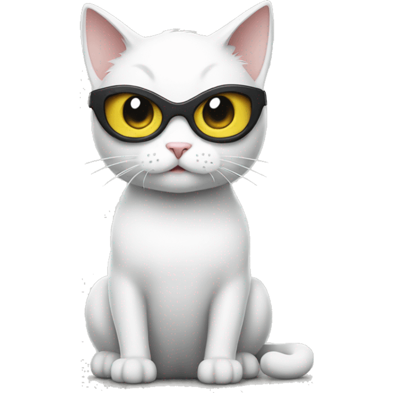 Superhero white cat  emoji