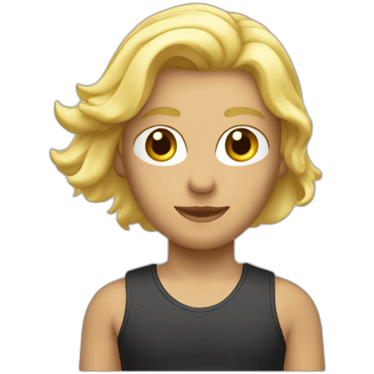 surfeur blond portant un bandeau blanc emoji