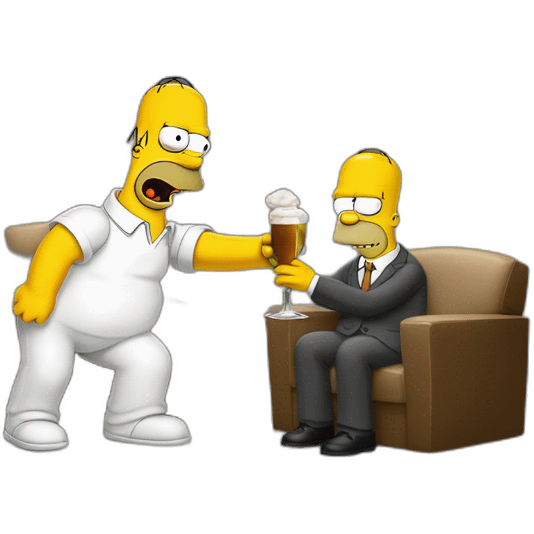 Homer simpson qui fait un doigt d'honneur emoji