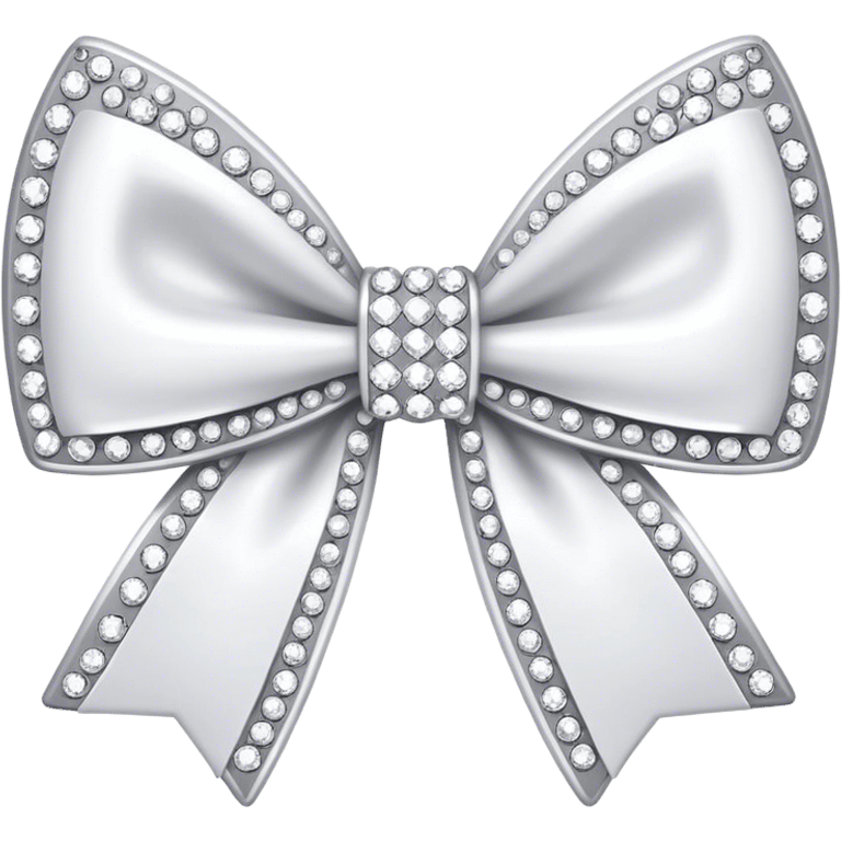 White rhinestone bow emoji