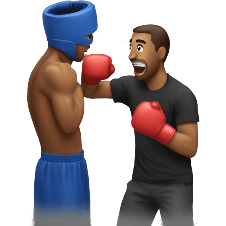 man punching a boxing bag emoji