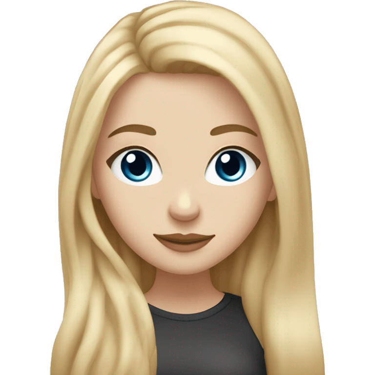 White girl, long blonde hair with blue eyes and  light brown skin girl, black hair  emoji