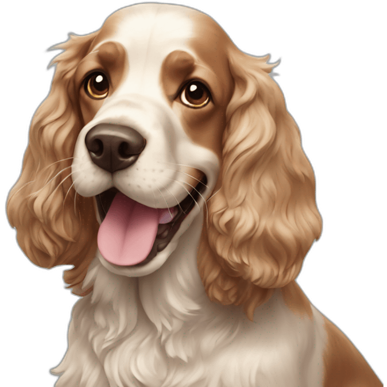 Happy cocker spaniel emoji