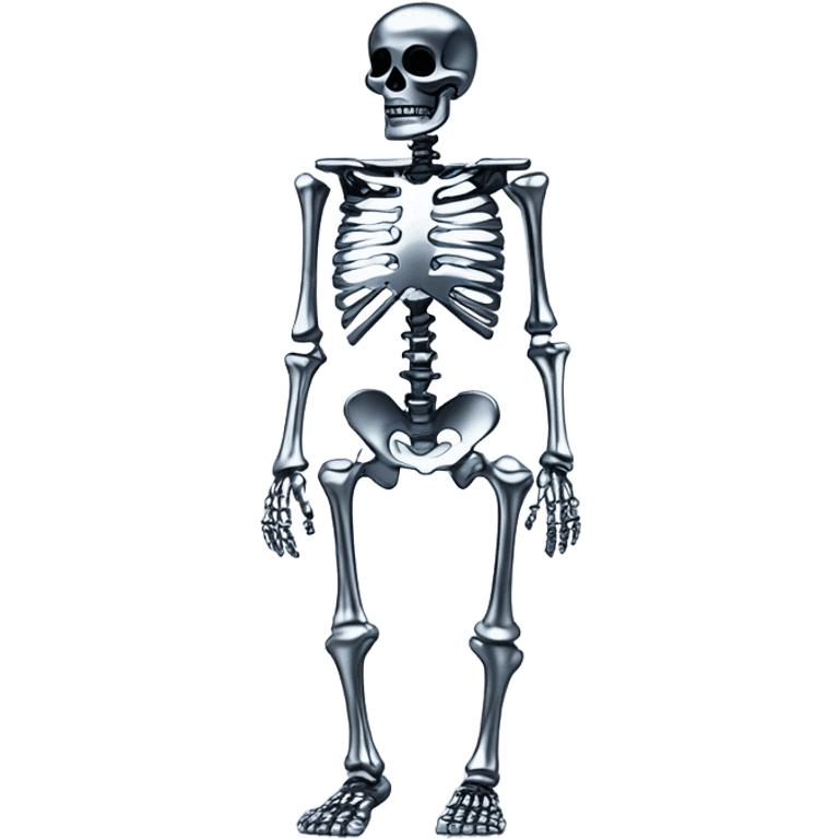 Skeleton made out of chrome emoji