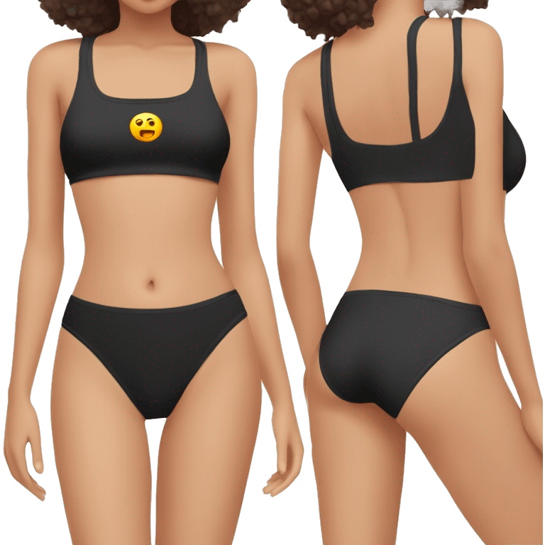 Black two-piece swimsuit emoji