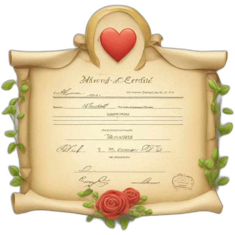 marriage certificate emoji