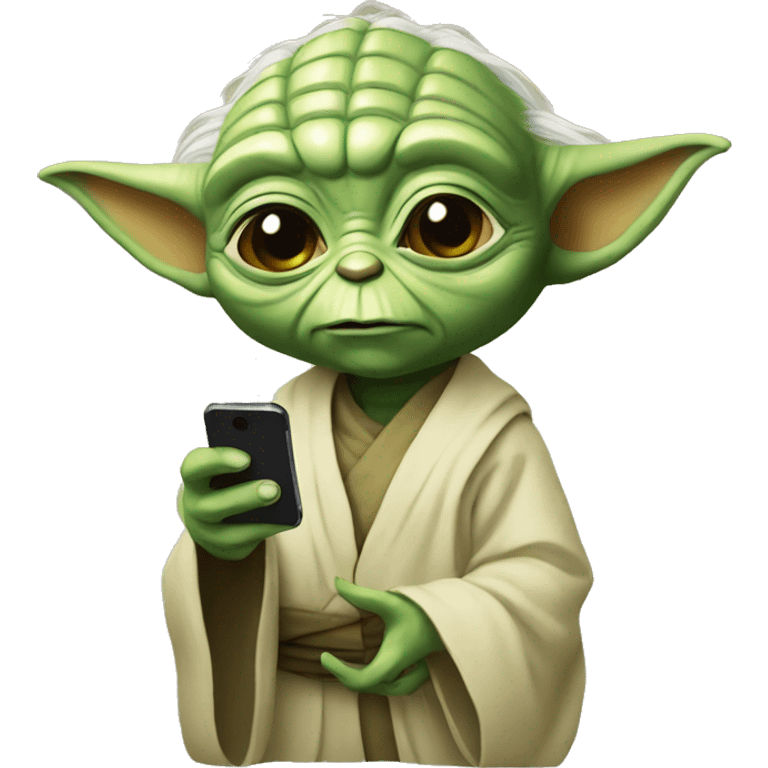 Yoda with iPhone emoji