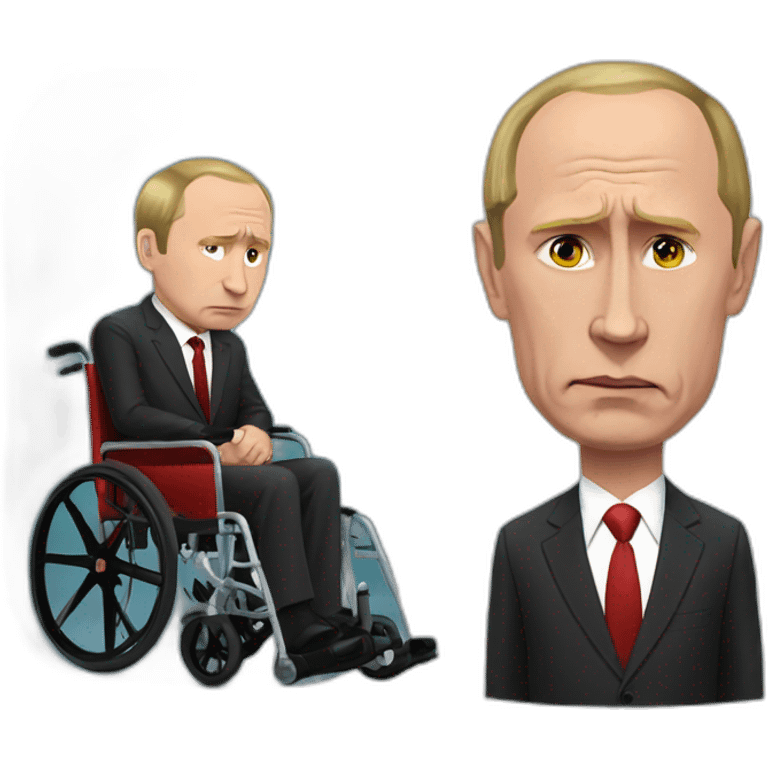 Sad meatcube blood big red wheelchair vladimir putin emoji