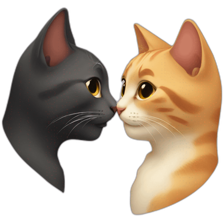 cat kiss human emoji