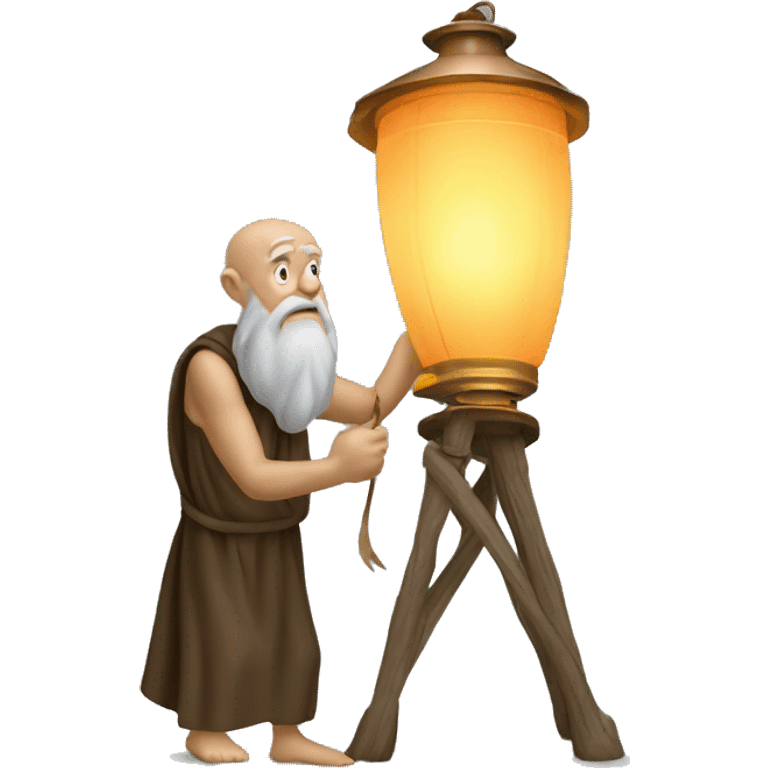 diogenes searching with lantern emoji