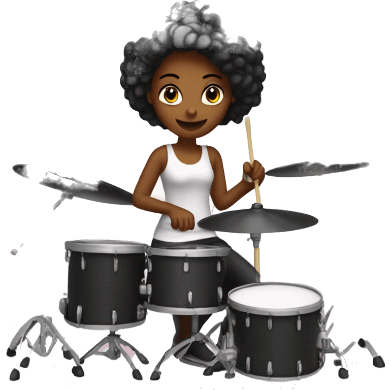 Drummer girl emoji