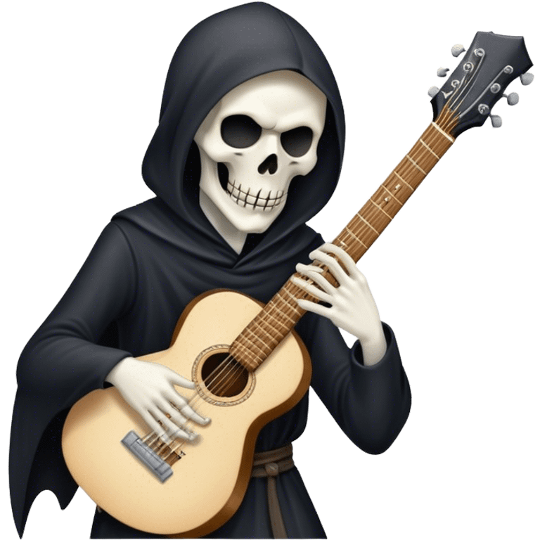 Grim reaper playing guitar emoji