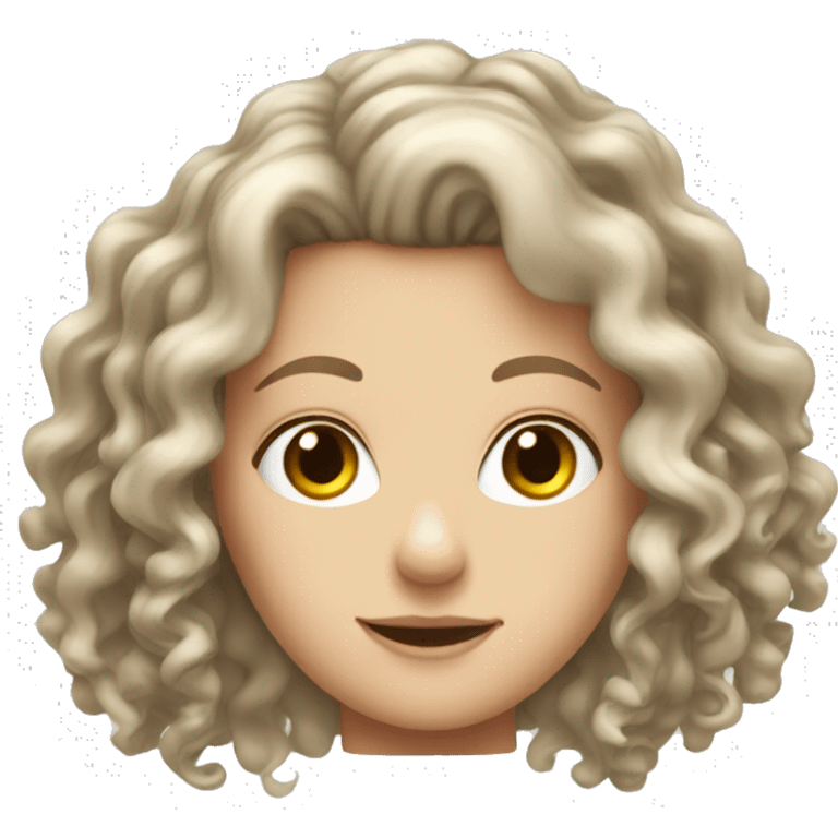 White girl having curly haie emoji