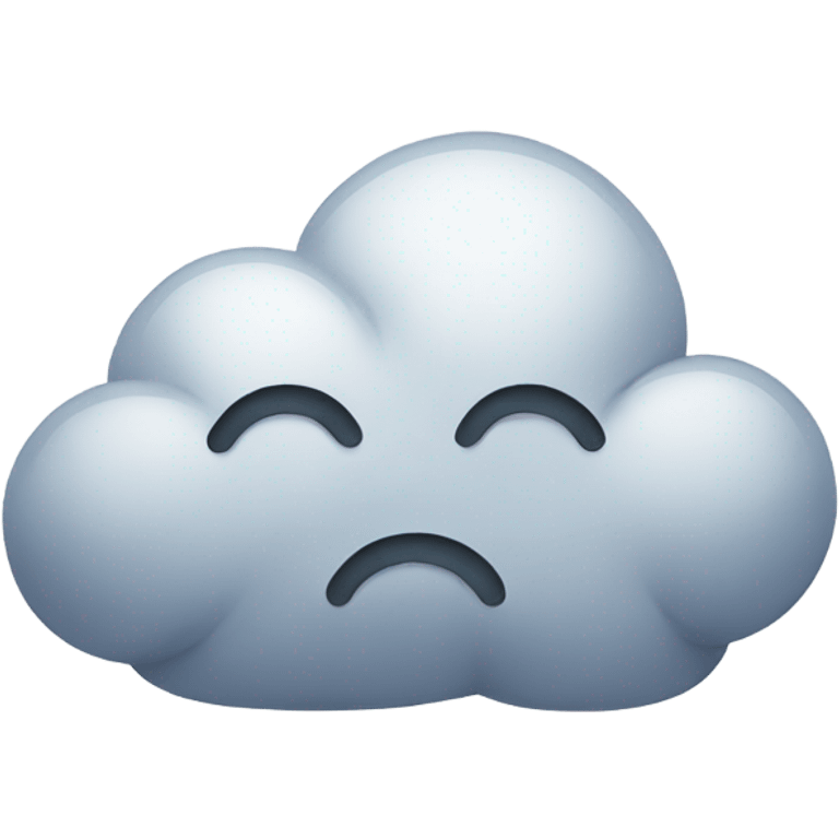 Depressed cloud emoji