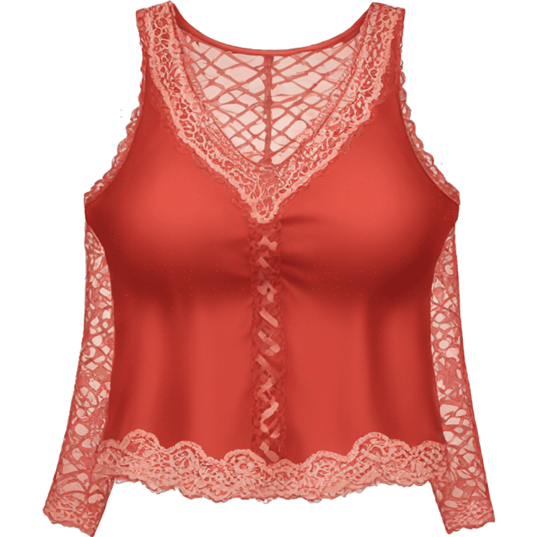 Red top with lace emoji