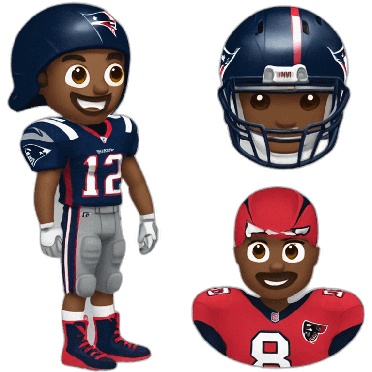 New England patriots vs Tampa bay buccaneers emoji