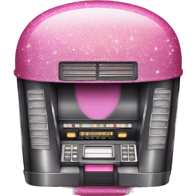 Pink ombre glitter jukebox  emoji