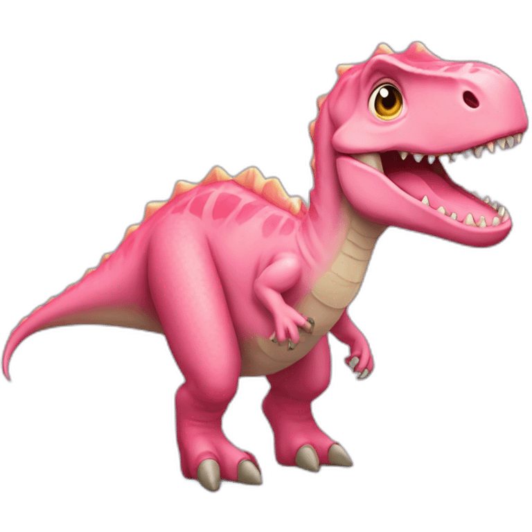 Un gros dino rose  emoji