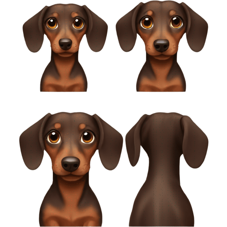 Brown short hair Dachshund  emoji