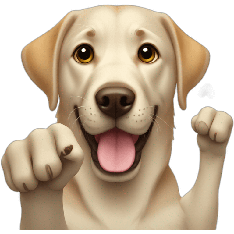 labrador high five paw emoji