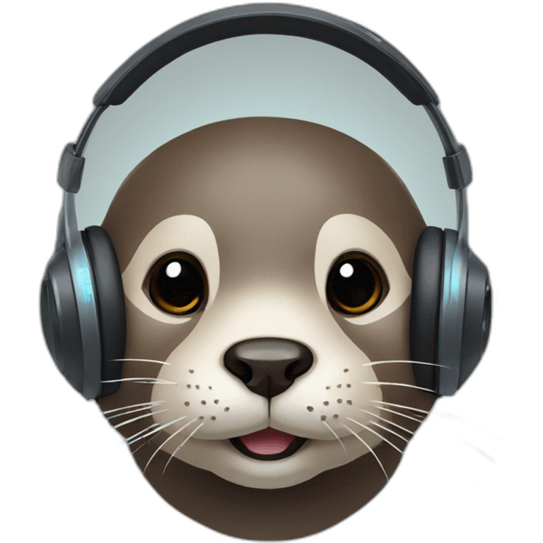 otter wearing gamer headset emoji