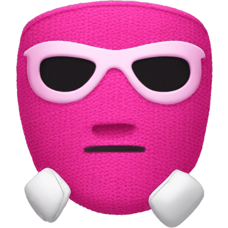 Pink ski mask emoji