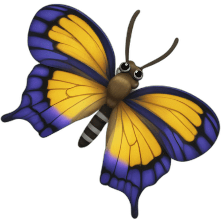 fourmi sur un papillon emoji