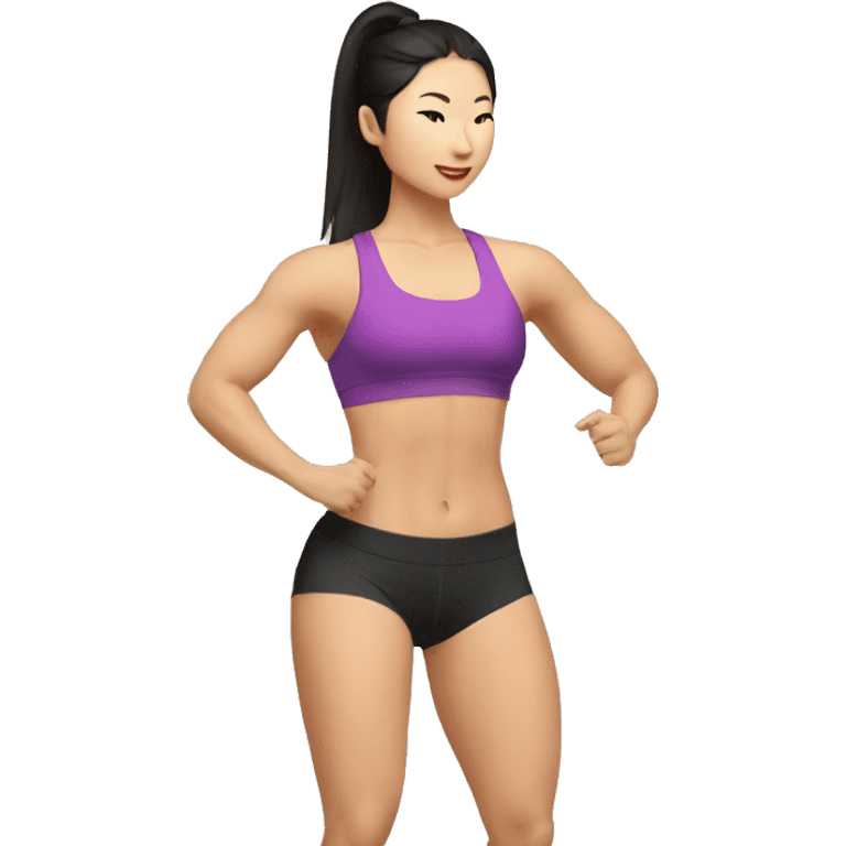 HIIT workout Asian women emoji